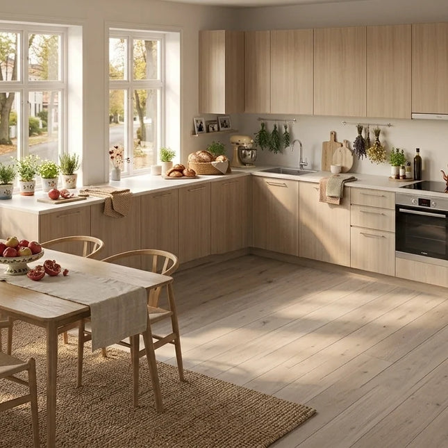 White Washed Matt Lacquered Engineered Oak Plank Flooring