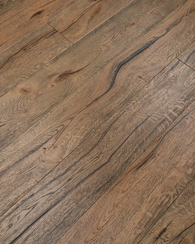 Antique Dark Brown Solid Oak Flooring