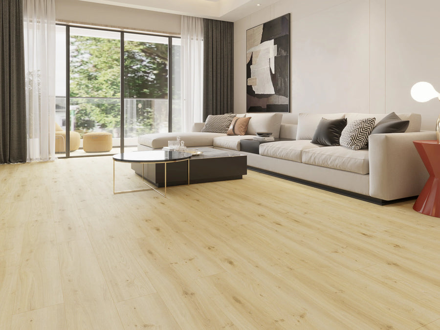 Light Ivory Oak Eco Line Stone Plastic Composite Click Flooring