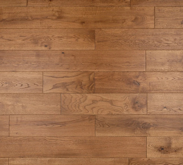Golden Hand-scraped Distressed Solid Oak Flooring