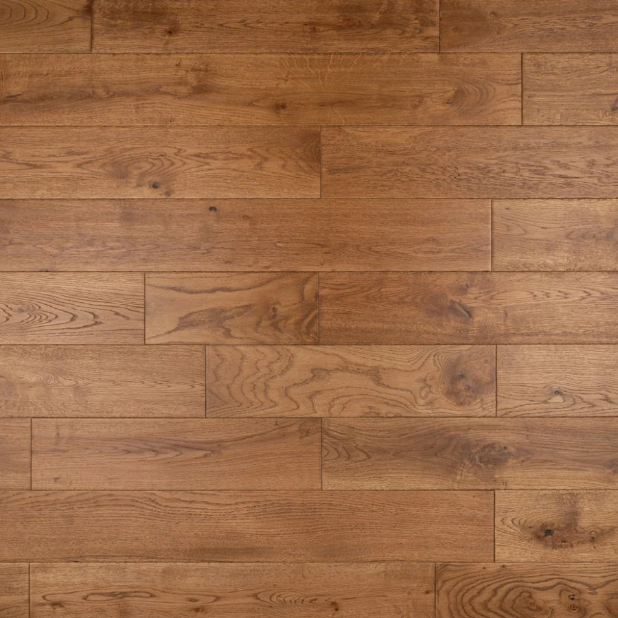 Golden Hand-scraped Distressed Solid Oak Flooring
