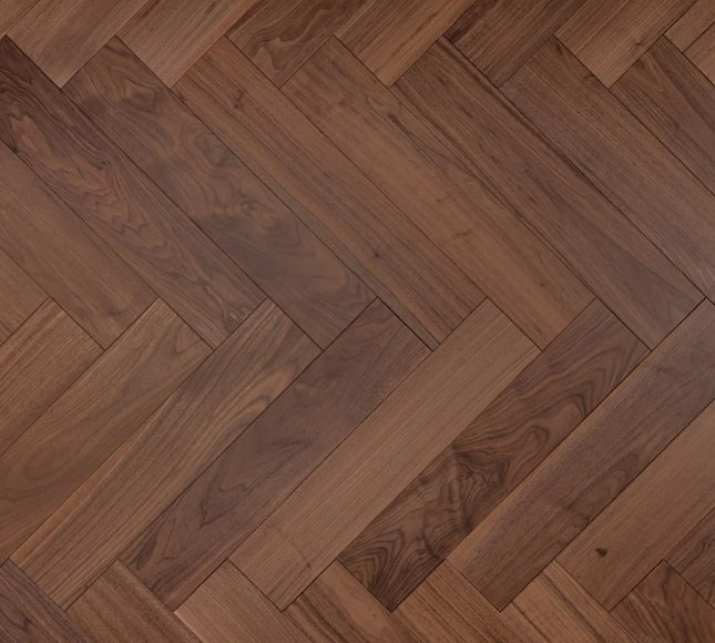 Walnut UV Oiled Engineered Herringbone Flooring