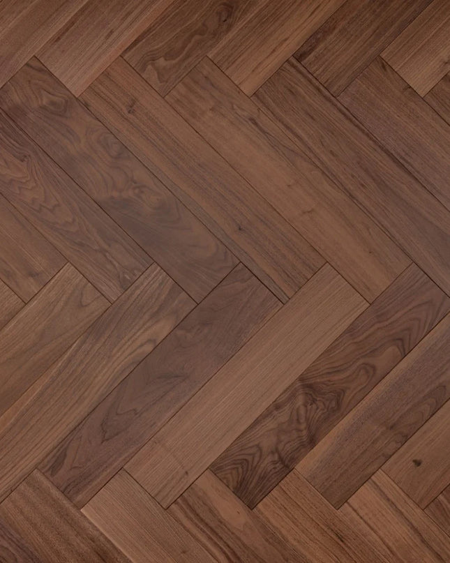 Walnut UV Oiled Engineered Herringbone Flooring
