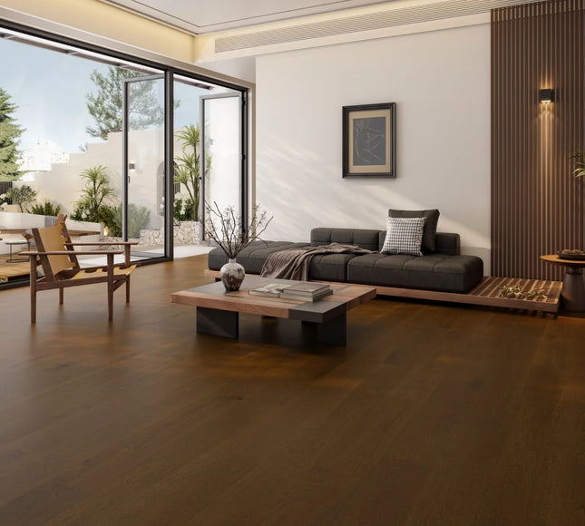 Hazelnut Brown Brushed & Oiled Engineered Oak Flooring