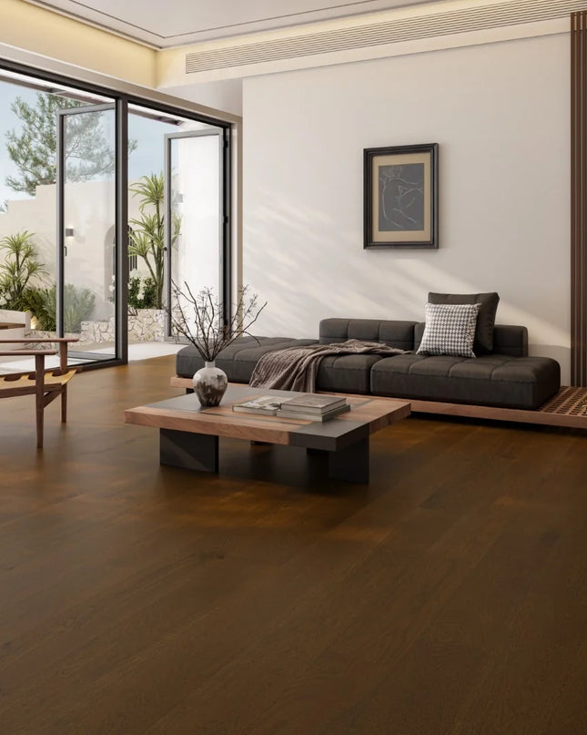 Hazelnut Brown Brushed & Oiled Engineered Oak Flooring