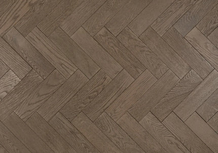 Gunmetal Matt Lacquered Engineered Herringbone Flooring