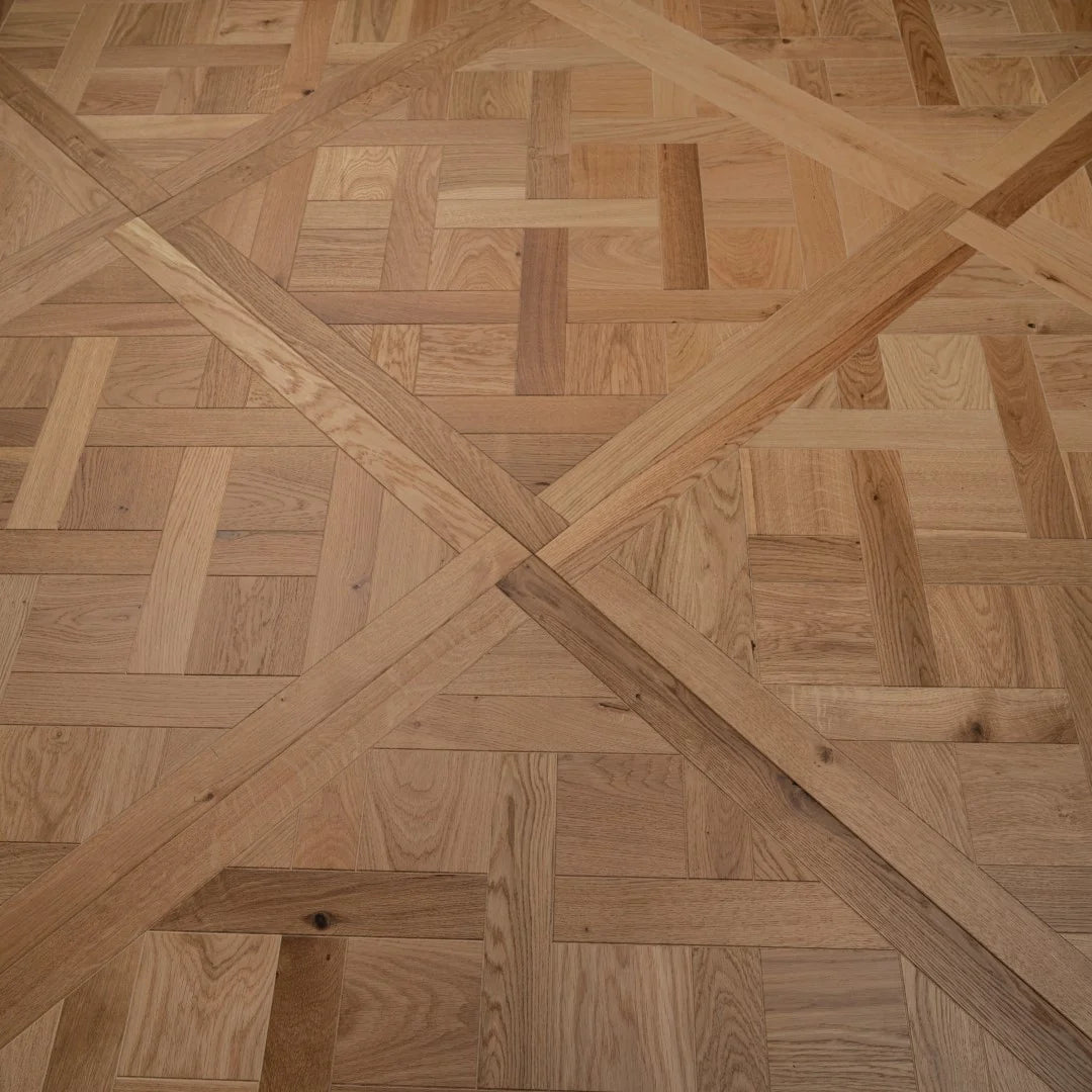 Brushed Natural Lacquered Versailles Engineered Oak Flooring