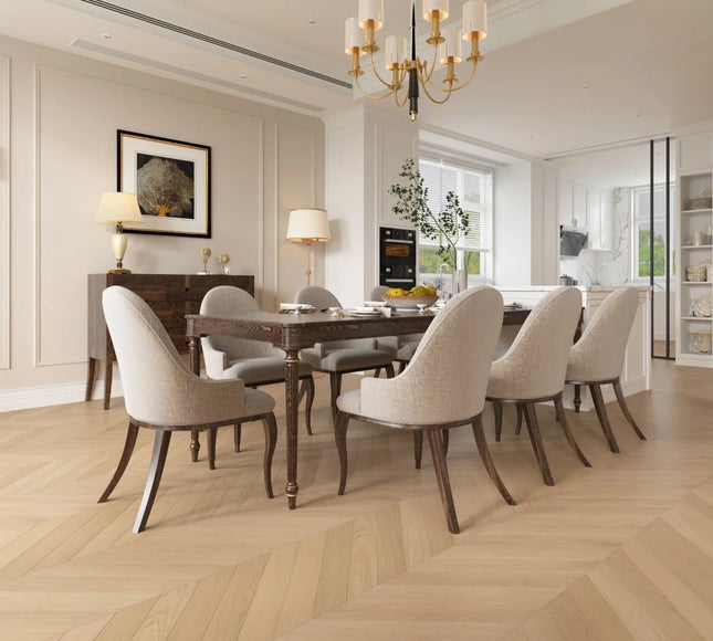 Prime AB Invisible Lacquered Engineered Chevron Oak Flooring