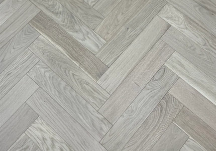 Invisible Essence Brushed Lacquered Engineered Herringbone Flooring