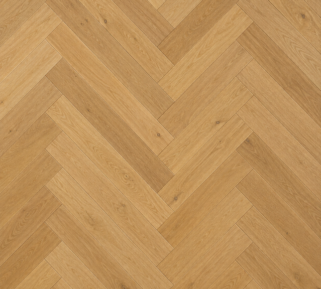 Natural Brushed Lacquered Engineered Herringbone Flooring