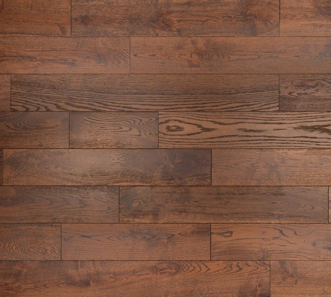 Whisky Oak Classic Grade Smoked Brushed Lacquered Engineered Oak Flooring