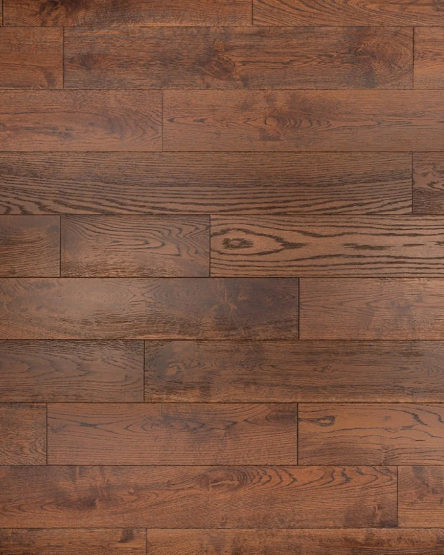 Whisky Oak Classic Grade Smoked Brushed Lacquered Engineered Oak Flooring