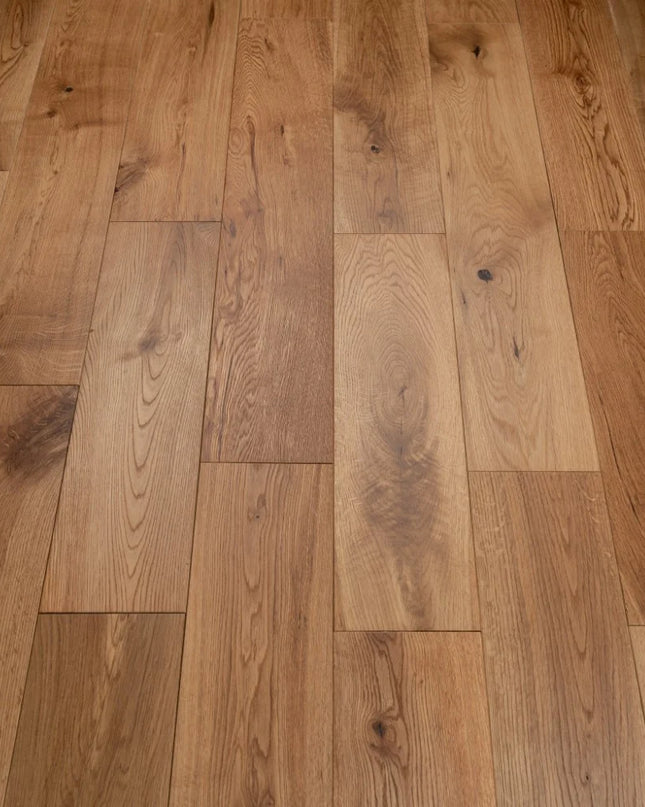 Rustic Brushed Oiled Wide Plank Oak Flooring