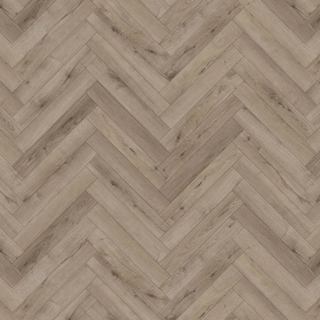Contemporary Pebble Grey Herringbone Laminate Flooring