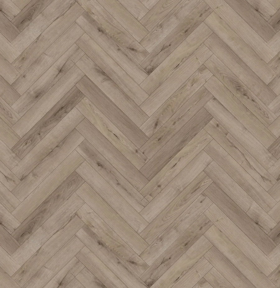 Contemporary Pebble Grey Herringbone Laminate Flooring