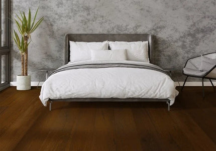 Light Brown Smoked Wax Oiled Classic Grade Engineered Oak Flooring
