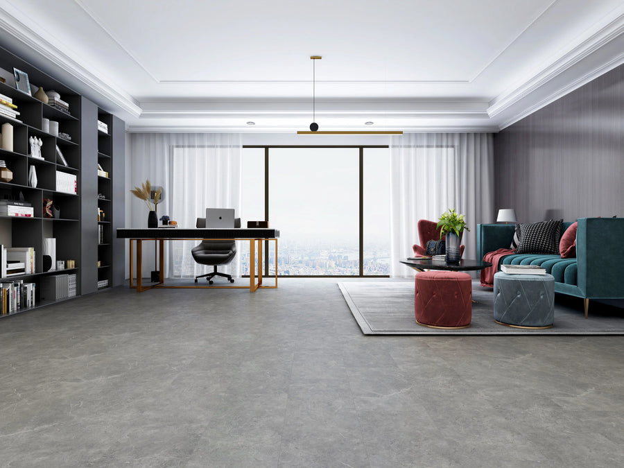 Concrete Grey Modern SPC Stone Effect Click Flooring