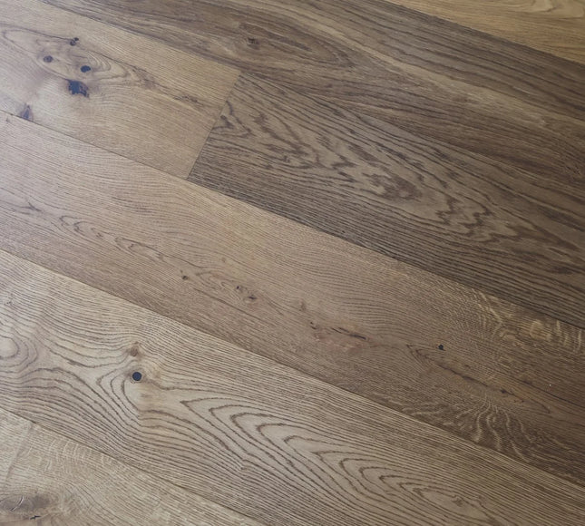 Smoked Brushed Oiled Engineered Oak Plank Flooring