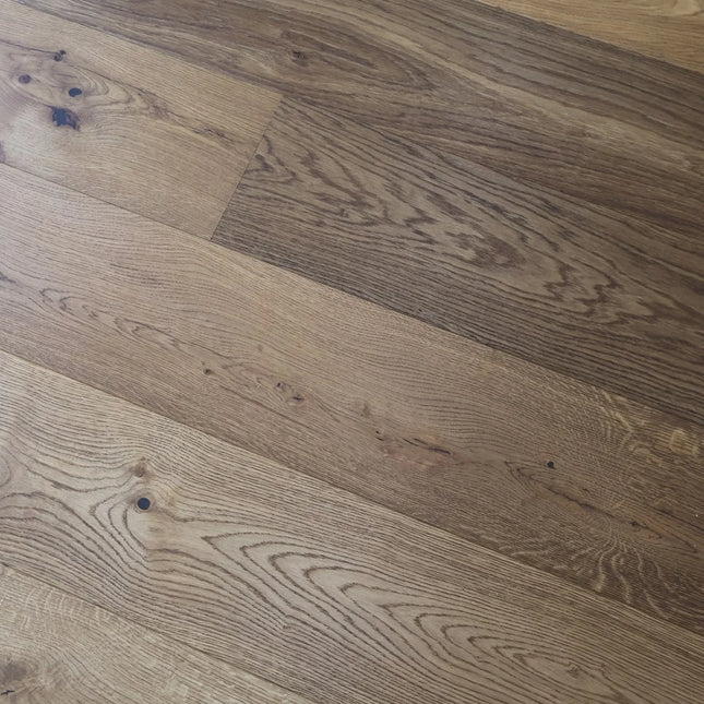 Smoked Brushed Oiled Engineered Oak Plank Flooring
