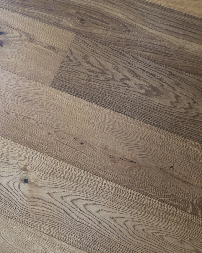 Smoked Brushed Oiled Engineered Oak Plank Flooring
