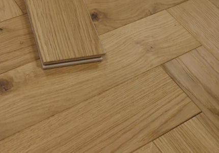 Brushed UV Oiled Engineered Herringbone Flooring