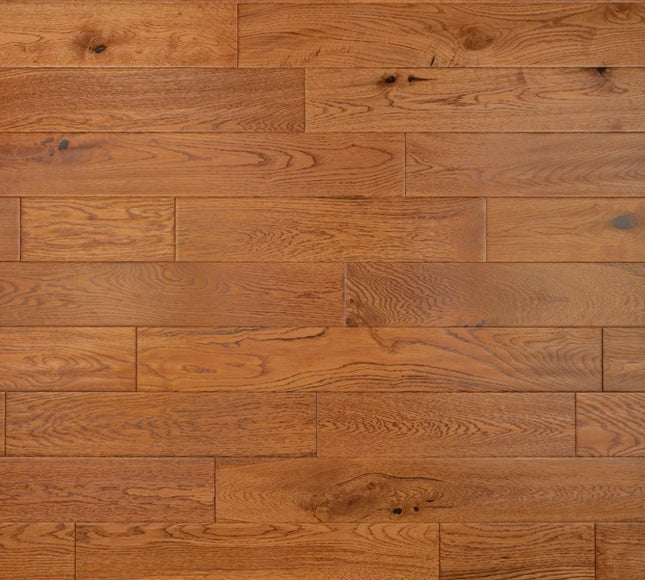 Golden Handscraped Engineered Oak Wood Flooring – DIY Box