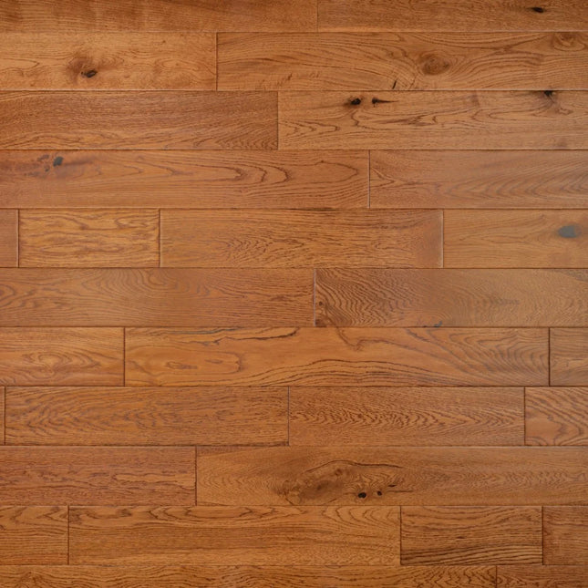 Golden Handscraped Engineered Oak Wood Flooring – DIY Box