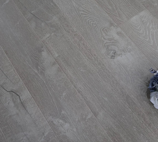 Fossil Grey Lacquered Engineered Oak Flooring