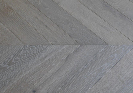 Smoked Grey Chevron Engineered Wood Flooring | Pukka Flooring
