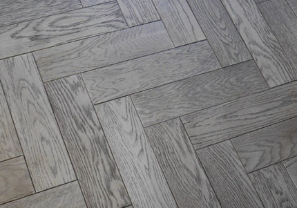 Gunmetal Grey Engineered Herringbone Flooring - Pukka Flooring