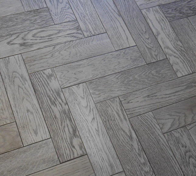 Gunmetal Grey Engineered Herringbone Flooring - Pukka Flooring