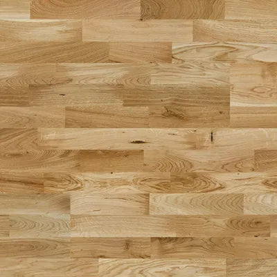 Pukka Flooring European 3-Strip Engineered Oak – 14 x 207mm Multi-Strip European Engineered Oak – Natural Oak Lacquered 3-Strip Sq Edge
