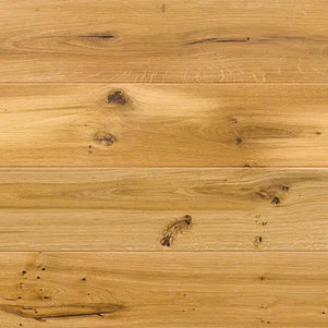Engineered European Oak Flooring – Natural Oak Brushed Matt Lacquered Rustic 14/2.5 x 130 x 1092mm (Välïnge 5G)