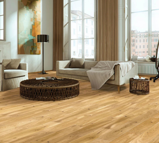 Pukka Flooring 5G Engineered Oak – Natural Oak Lacquered 14 x 155mm European Engineered Oak 4V Bevel, 1092mm