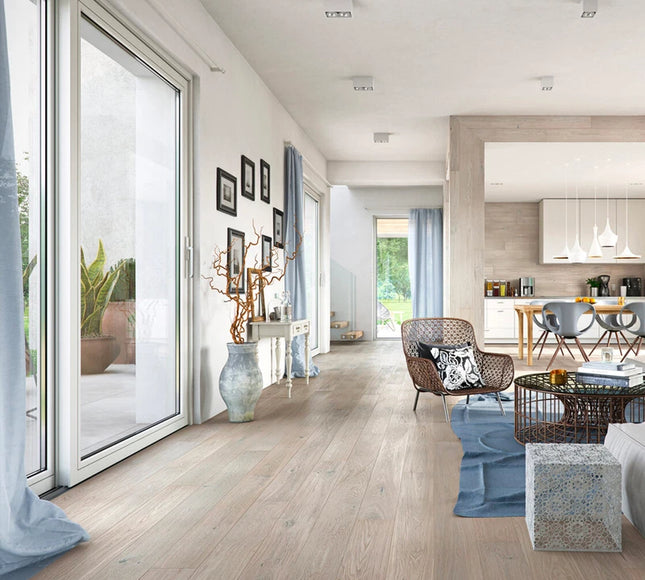 Pukka Flooring 5G Engineered Oak – Grey Oak Brushed & Matt Lacquered 14 x 155mm European Engineered Oak 4V Bevel, 1092mm