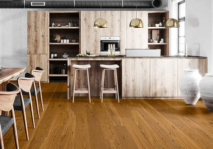 Pukka Flooring 5G Engineered Oak – Dark Oak Brushed & Matt Lacquered 14 x 155mm European Engineered Oak 4V Bevel, 1092mm