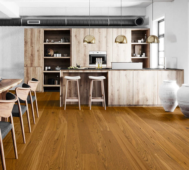Pukka Flooring 5G Engineered Oak – Dark Oak Brushed & Matt Lacquered 14 x 155mm European Engineered Oak 4V Bevel, 1092mm
