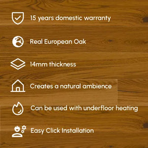 Pukka Flooring 5G Engineered Oak – Dark Oak Brushed & Matt Lacquered 14 x 155mm European Engineered Oak 4V Bevel, 1092mm