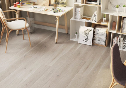 Pukka Flooring 5G 14 x 180mm European Engineered Oak – Clay Grey Brushed & Matt Lacquered Engineered Oak Flooring