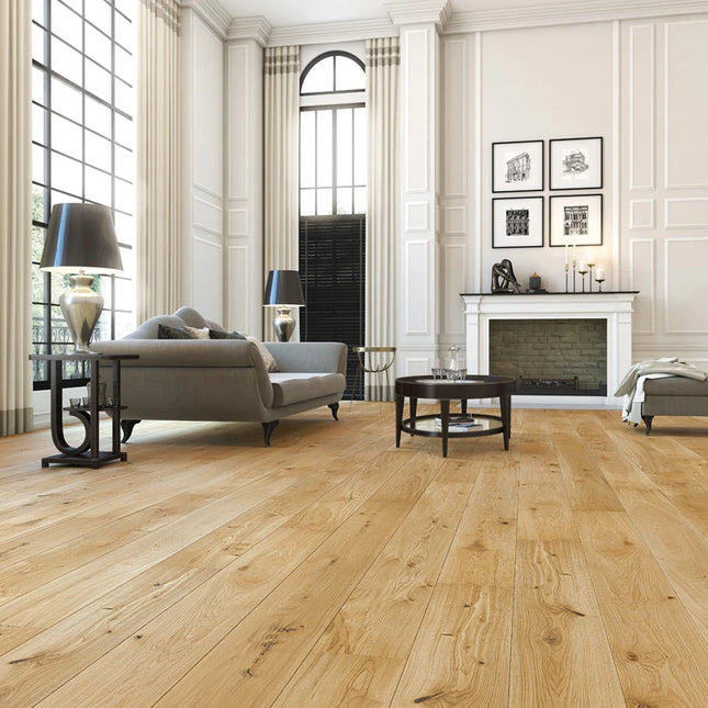 Pukka Flooring 5G Engineered Oak – 14 x 207mm Long European Engineered Oak – Natural Oak Brushed Matt Lacquered