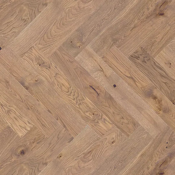 Pukka Flooring Loc Engineered Herringbone – 14 x 110mm Herringbone Engineered LOC – French Château Oak Brushed Matt Lacquered