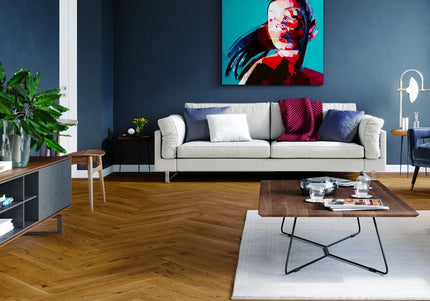 Pukka Flooring Loc Engineered Herringbone – 14 x 110mm Herringbone Engineered LOC – Smoked Oak Brushed Matt Lacquered