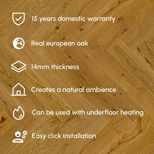 Pukka Flooring Loc Engineered Herringbone – 14 x 110mm Herringbone Engineered LOC – Smoked Oak Brushed Matt Lacquered