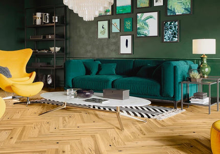 Pukka Flooring Loc Engineered Herringbone – 14 x 110mm Herringbone Engineered LOC – Invisible Oiled Oak 4V Nature