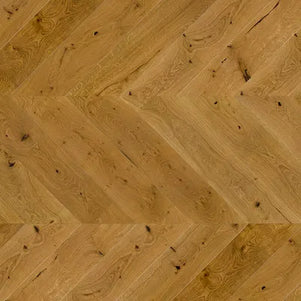 Pukka Flooring Engineered Oak Flooring – 14 x 130mm Chevron Engineered Oak – Smoked Oak Brushed & Matt Lacquered