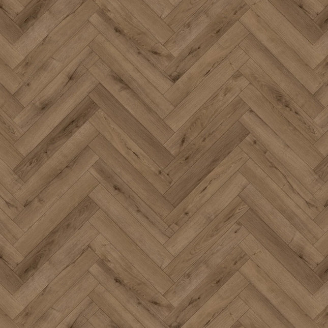 Smoked Oak Designer Herringbone Laminate Flooring