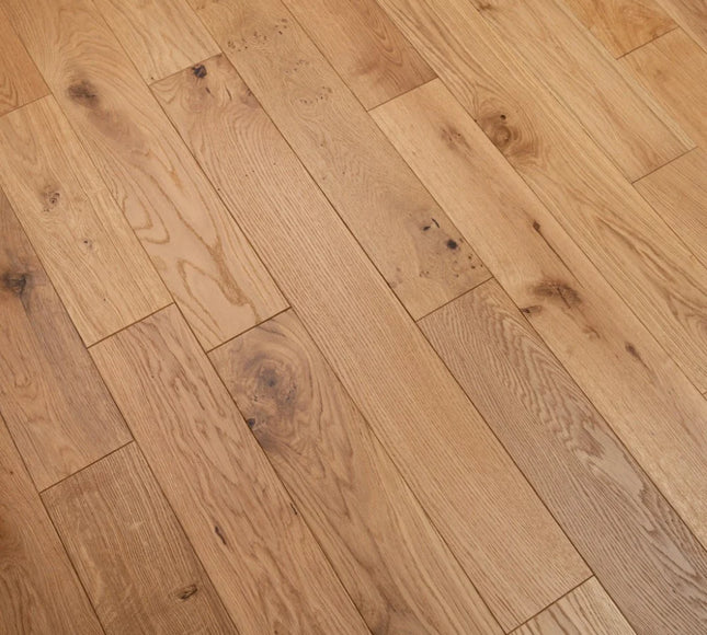 Home Natural Classic Grade Brushed Lacquered Engineered Oak Flooring