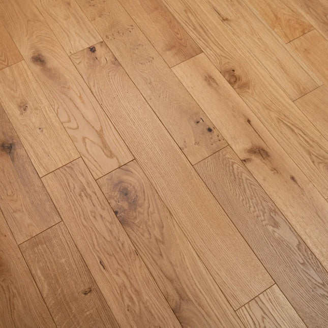 Home Natural Classic Grade Brushed Lacquered Engineered Oak Flooring