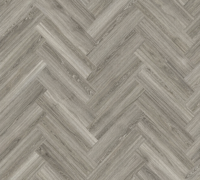 Contemporary Danish Grey Vinyl Herringbone Flooring