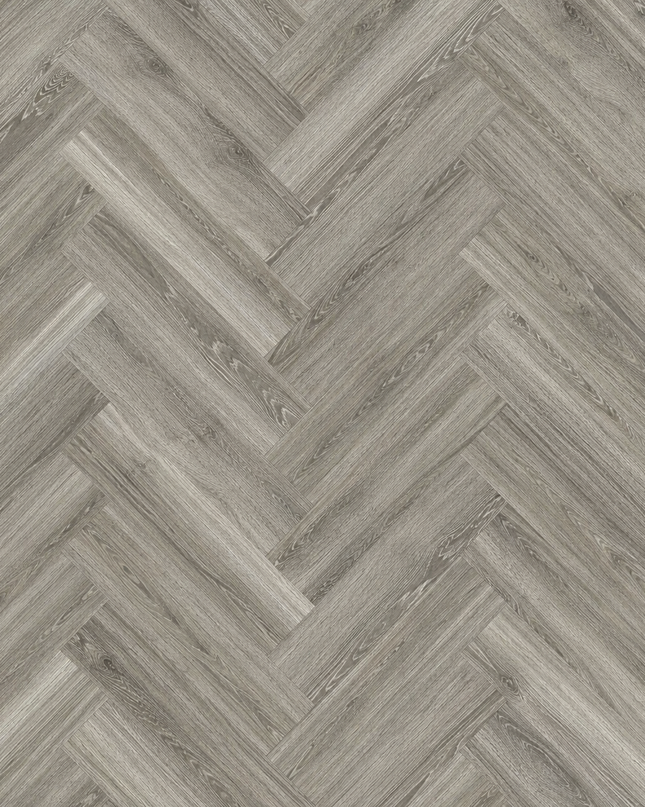 Contemporary Danish Grey Vinyl Herringbone Flooring